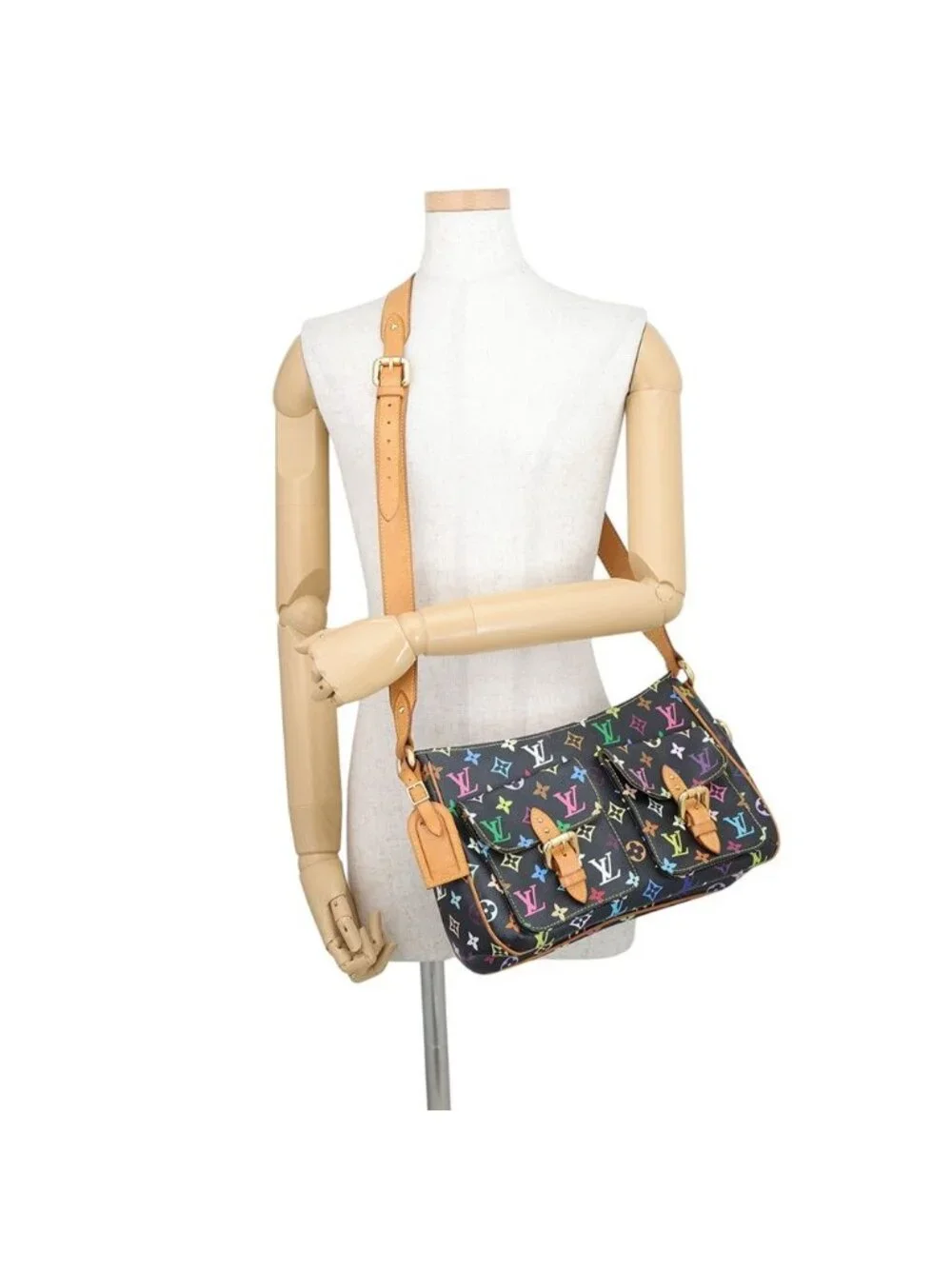 Louis Vuitton Shoulder Bag Monogram Multicolor Lodge GM Black